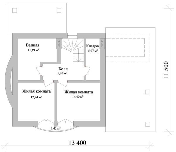 5. Проект дома B-100 Екстерьер Проект дома B-100 - фото 5