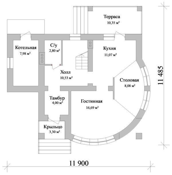 7. Проект дома B-101 Екстерьер Проект дома B-101 - фото 7