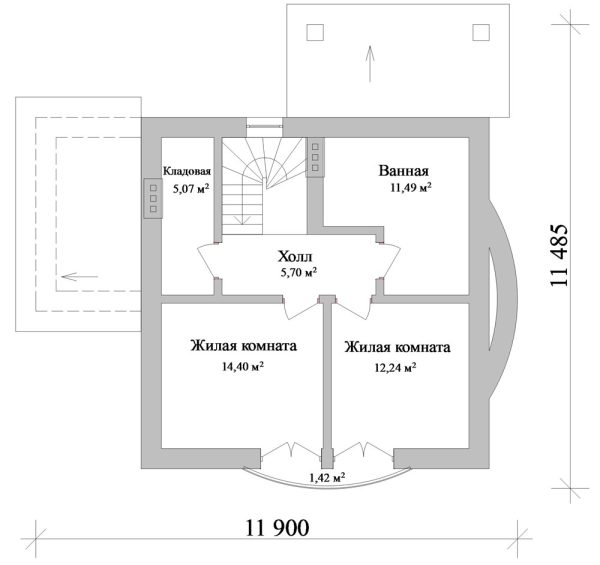17. Проект дома B-101 Екстерьер Проект дома B-101 - фото 17