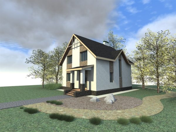 1. Проект дома B-107 Екстерьер Проект дома B-107 - фото 1