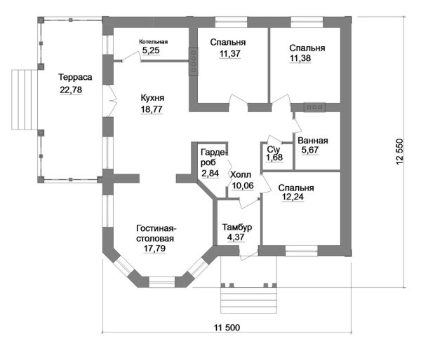 2. Проект дома B-140 Екстерьер Проект дома B-140 - фото 2