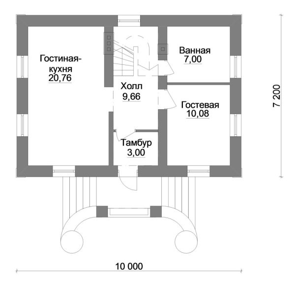 11. Проект дома B-153 Екстерьер Проект дома B-153 - фото 11