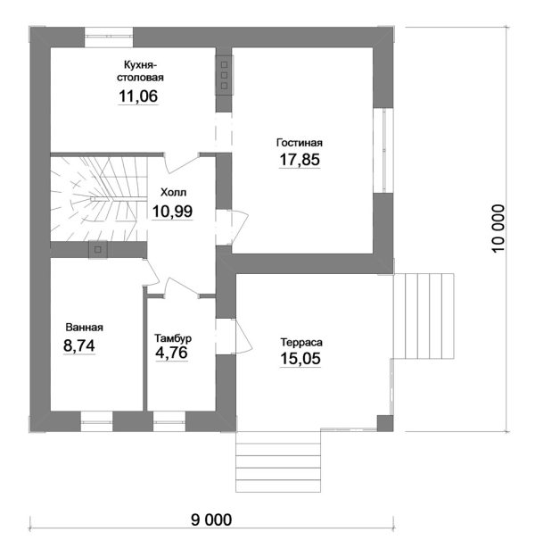 1. Проект дома B-156 Екстерьер Проект дома B-156 - фото 1