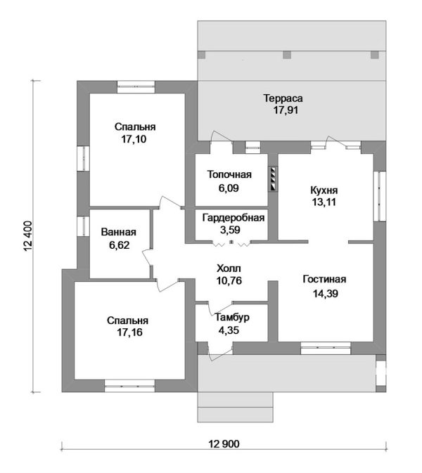 19. Проект дома B-173 Екстерьер Проект дома B-173 - фото 19