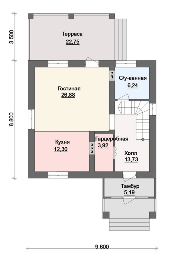 7. Проект дома B-189 Екстерьер Проект дома B-189 - фото 7