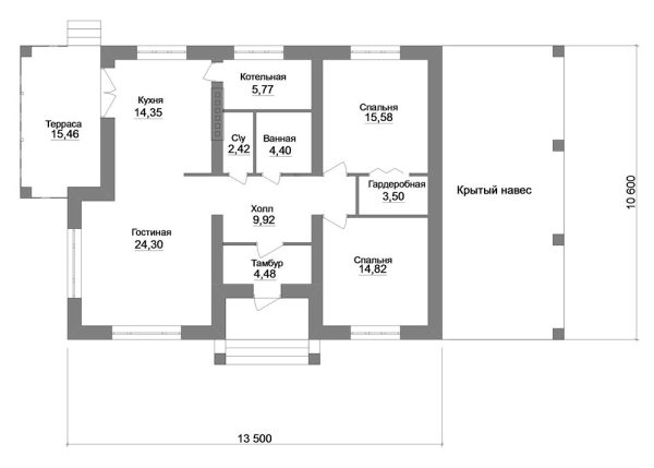 2. Проект дома B-199 Екстерьер Проект дома B-199 - фото 2