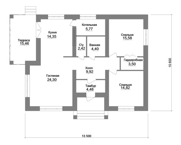 8. Проект дома B-200 Екстерьер Проект дома B-200 - фото 8