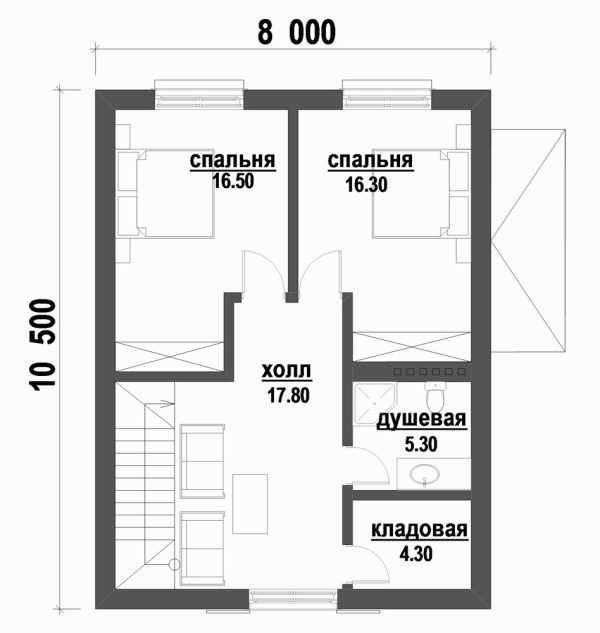 7. Проект дома B-207 Екстерьер Проект дома B-207 - фото 7