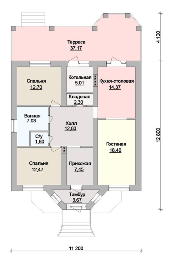 14. Проект дома B-214 Екстерьер Проект дома B-214 - фото 14