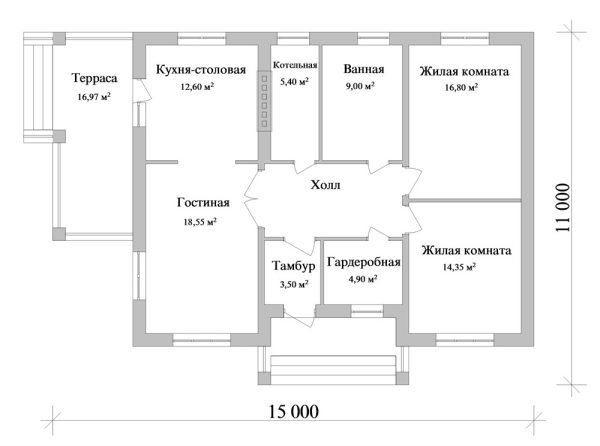 1. Проект дома B-217 Екстерьер Проект дома B-217 - фото 1