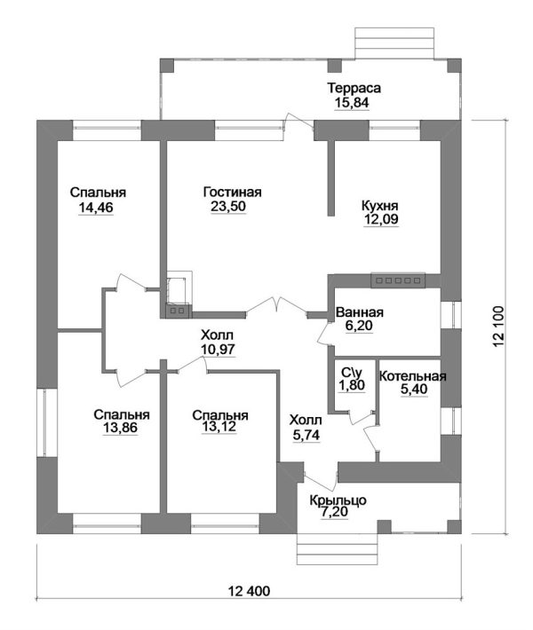 10. Проект дома B-223 Екстерьер Проект дома B-223 - фото 10