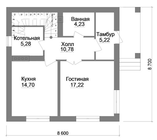 4. Проект дома B-225 Екстерьер Проект дома B-225 - фото 4
