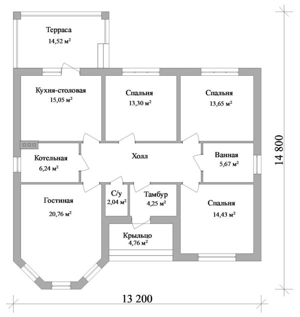 5. Проект дома B-229 Екстерьер Проект дома B-229 - фото 5