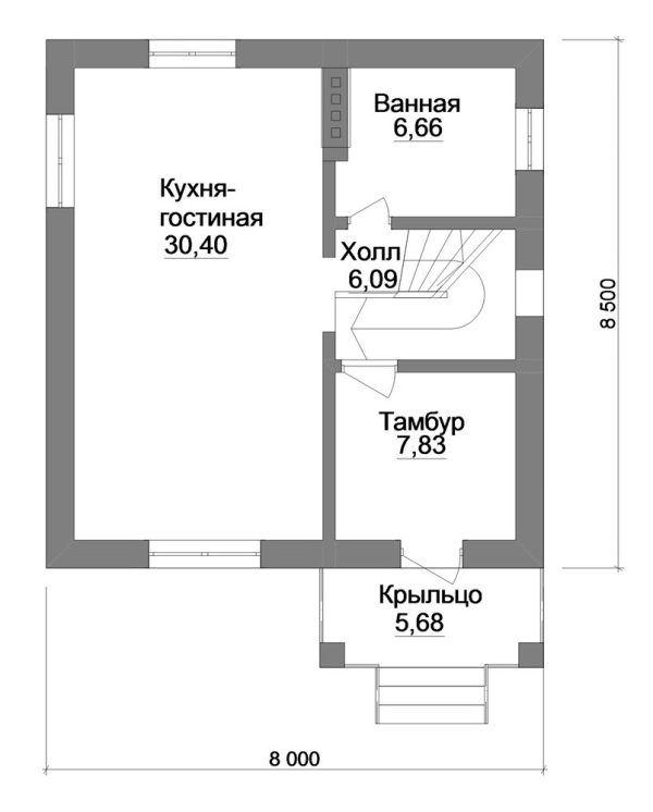 9. Проект дома B-230 Екстерьер Проект дома B-230 - фото 9