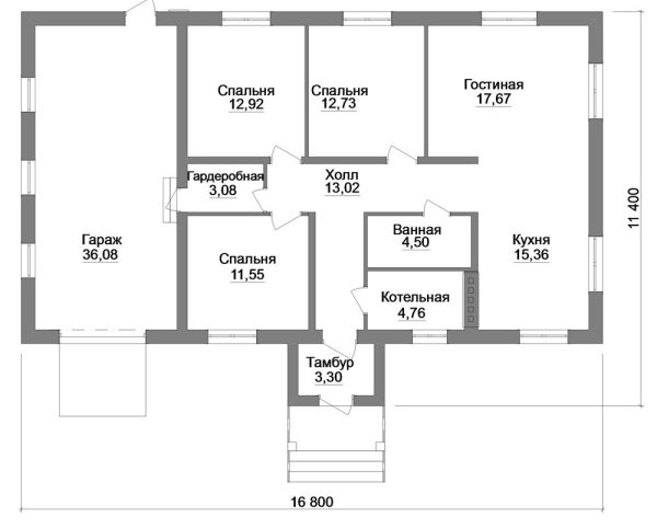 4. Проект дома B-232 Екстерьер Проект дома B-232 - фото 4