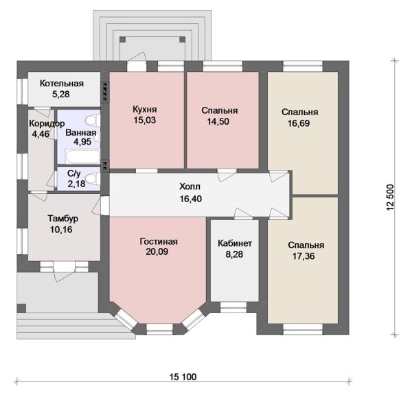 1. Проект дома B-233 Екстерьер Проект дома B-233 - фото 1