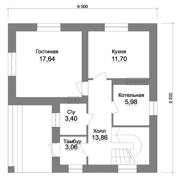6. Проект дома B-240 Екстерьер Проект дома B-240 - фото 6