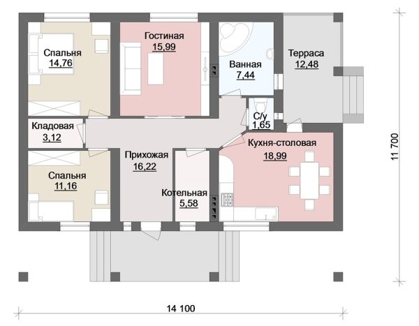 13. Проект дома B-244 Екстерьер Проект дома B-244 - фото 13
