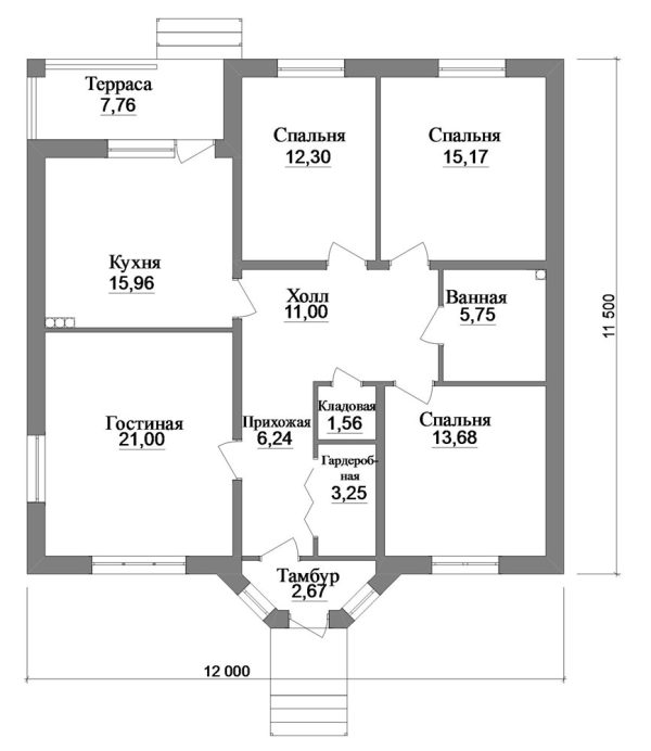 4. Проект дома B-256 Екстерьер Проект дома B-256 - фото 4