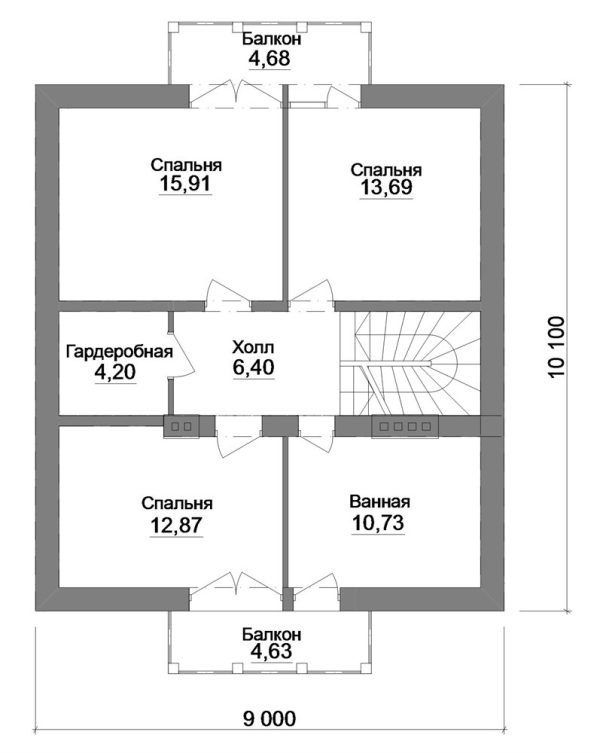13. Проект дома B-257 Екстерьер Проект дома B-257 - фото 13