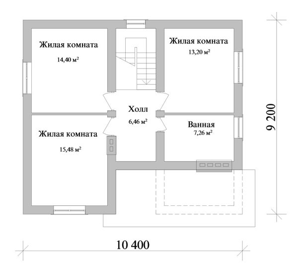 17. Проект дома B-259 Екстерьер Проект дома B-259 - фото 17
