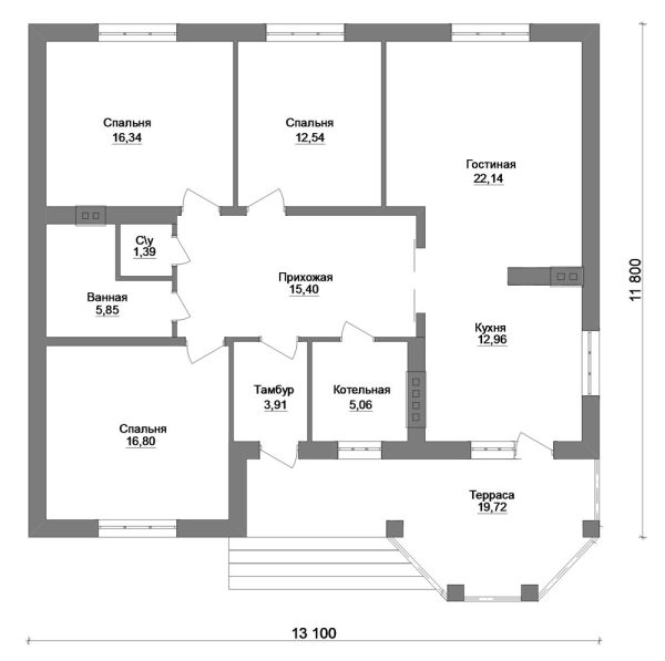 12. Проект дома B-260 Екстерьер Проект дома B-260 - фото 12