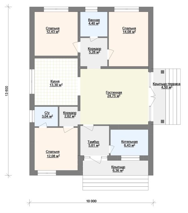 17. Проект дома B-264 Екстерьер Проект дома B-264 - фото 17