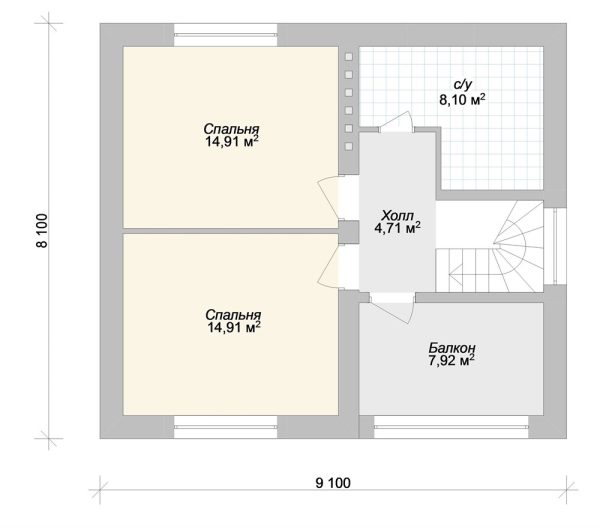 21. Проект дома B-265 Екстерьер Проект дома B-265 - фото 21