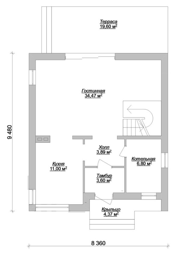 12. Проект дома B-266 Екстерьер Проект дома B-266 - фото 12