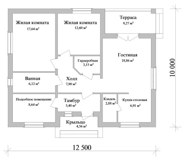 8. Проект дома B-267 Екстерьер Проект дома B-267 - фото 8