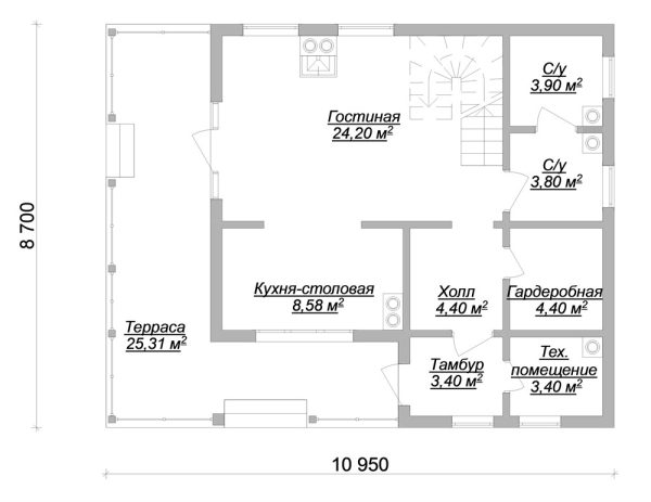 8. Проект дома B-269 Екстерьер Проект дома B-269 - фото 8