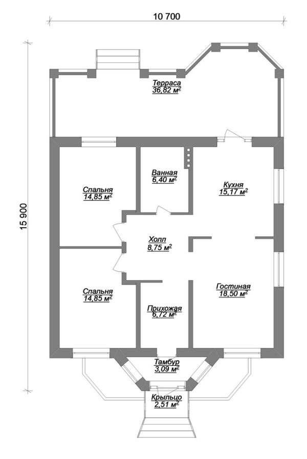 13. Проект дома B-270 Екстерьер Проект дома B-270 - фото 13