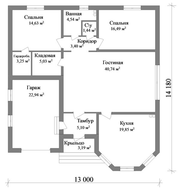 14. Проект дома B-271 Екстерьер Проект дома B-271 - фото 14