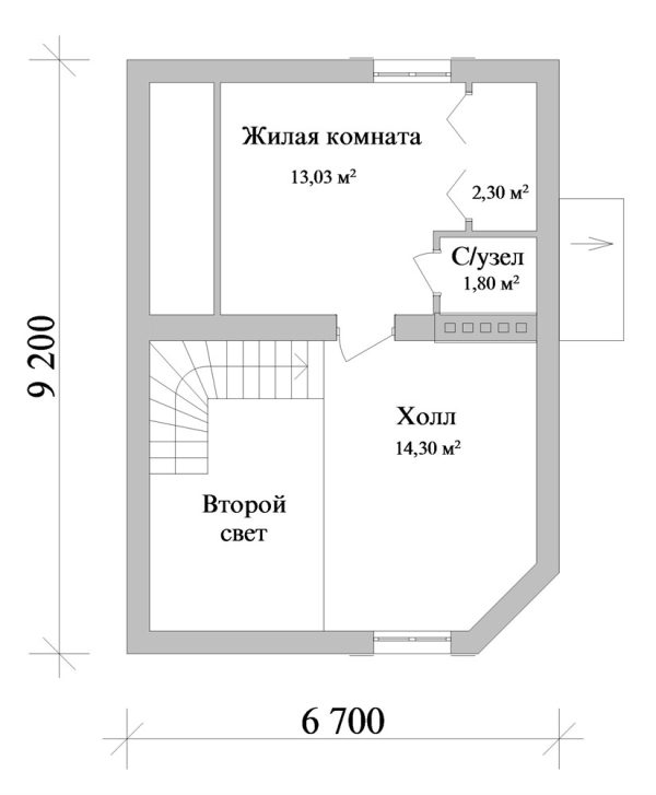 8. Проект дома B-276 Екстерьер Проект дома B-276 - фото 8