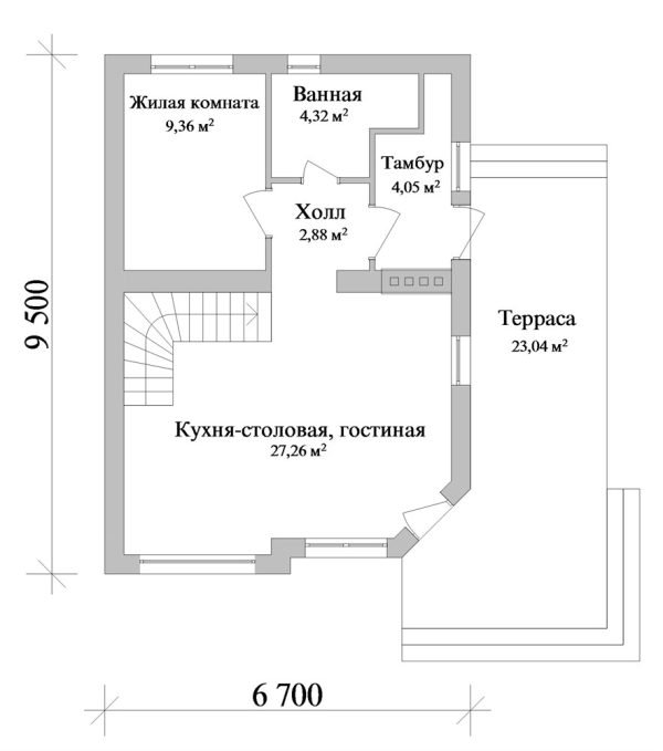 10. Проект дома B-276 Екстерьер Проект дома B-276 - фото 10