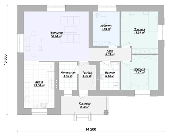 5. Проект дома B-277 Екстерьер Проект дома B-277 - фото 5