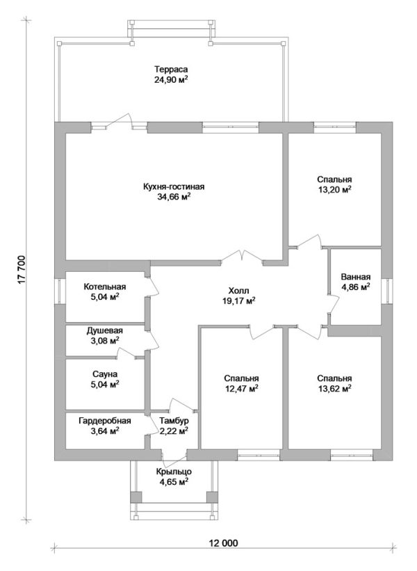 17. Проект дома B-287 Екстерьер Проект дома B-287 - фото 17