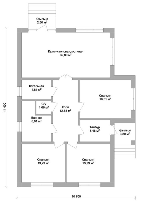 3. Проект дома B-294 Екстерьер Проект дома B-294 - фото 3