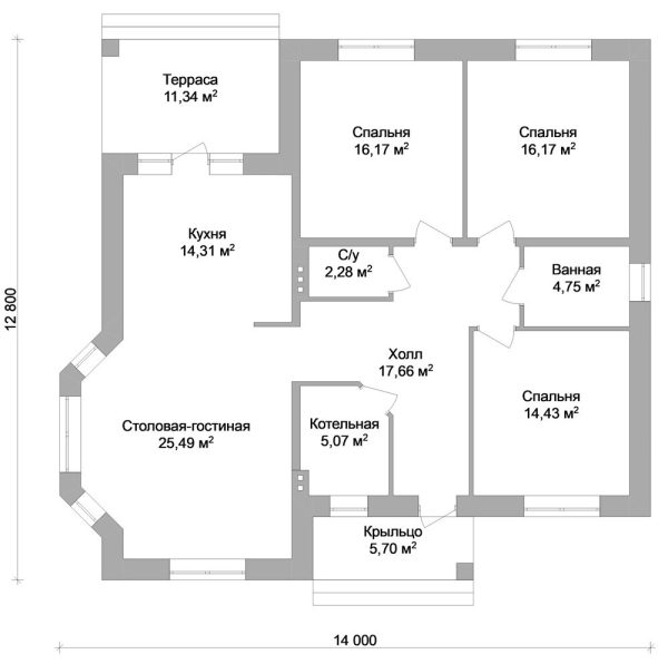 5. Проект дома B-295 Екстерьер Проект дома B-295 - фото 5