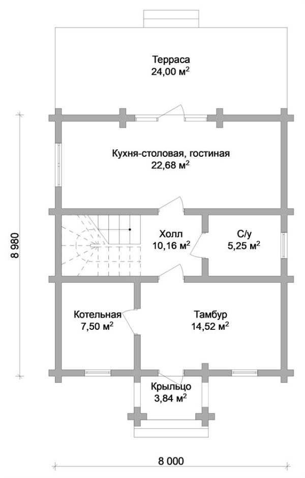 3. Проект дома B-296 Екстерьер Проект дома B-296 - фото 3