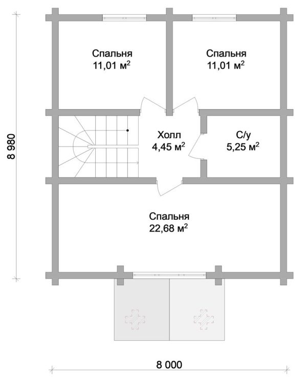 12. Проект дома B-296 Екстерьер Проект дома B-296 - фото 12