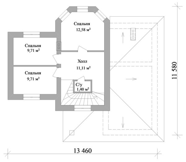 22. Проект дома B-300 Екстерьер Проект дома B-300 - фото 22