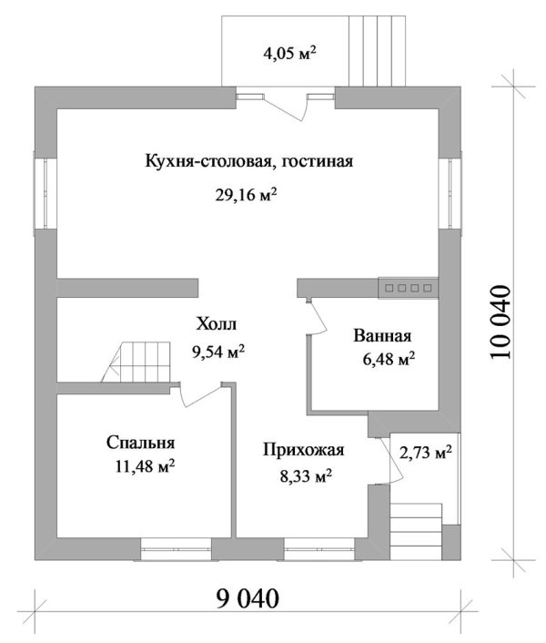 4. Проект дома B-301 Екстерьер Проект дома B-301 - фото 4