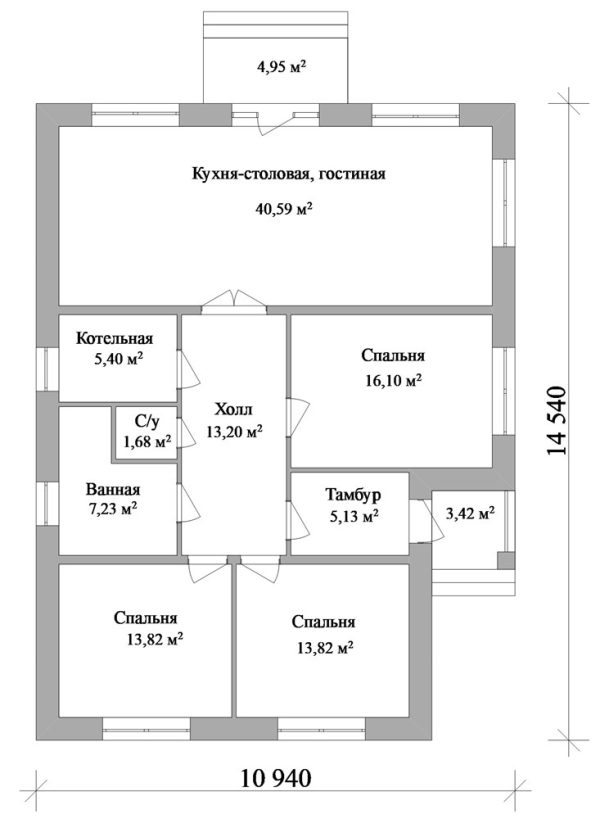 7. Проект дома B-302 Екстерьер Проект дома B-302 - фото 7