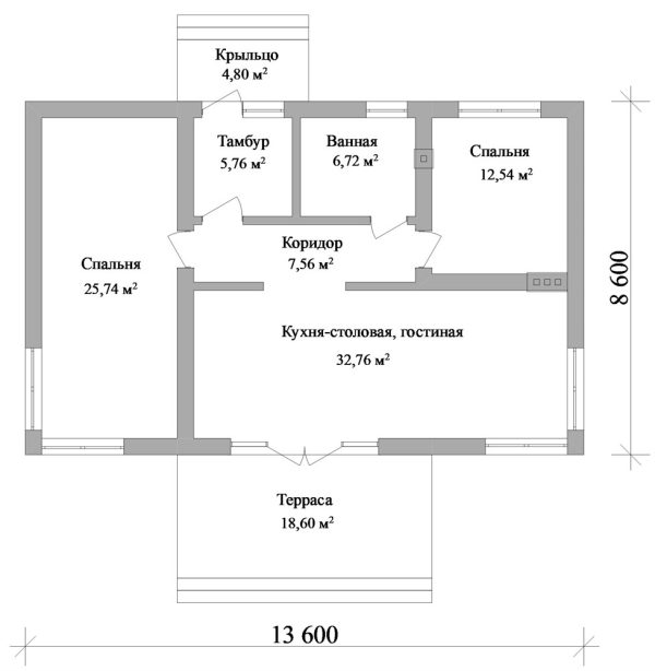 8. Проект дома B-303 Екстерьер Проект дома B-303 - фото 8