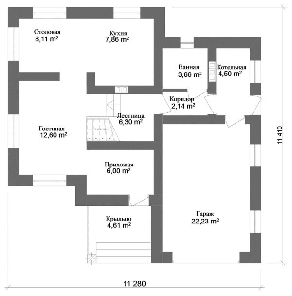 14. Проект дома B-307 Екстерьер Проект дома B-307 - фото 14
