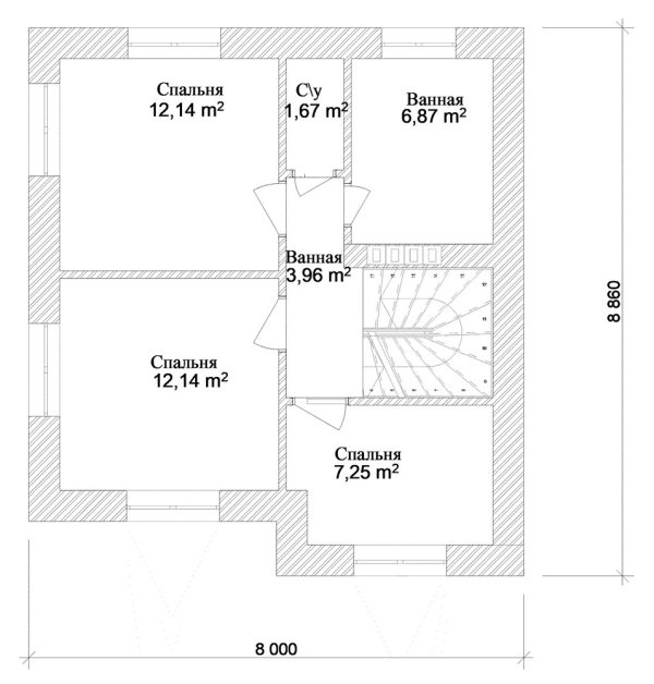 13. Проект дома B-308 Екстерьер Проект дома B-308 - фото 13
