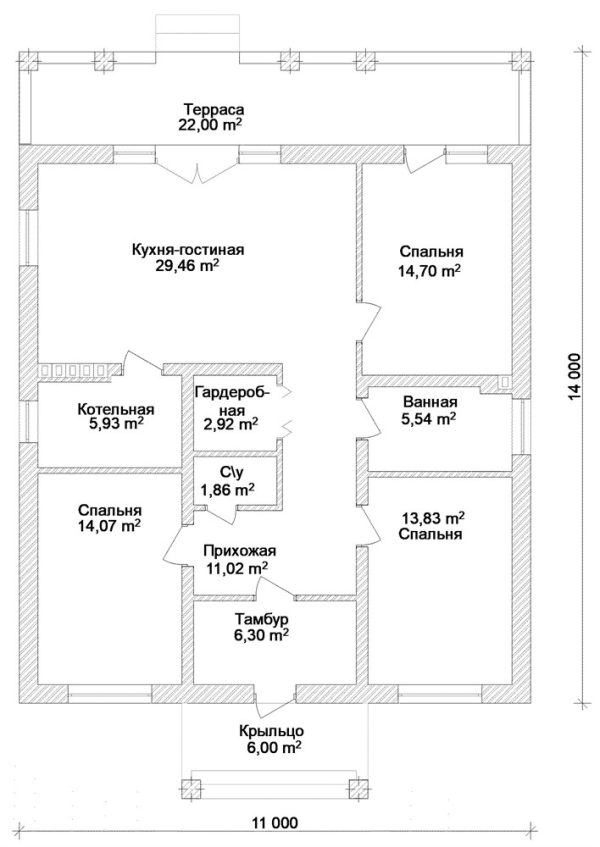 17. Проект дома B-309 Екстерьер Проект дома B-309 - фото 17