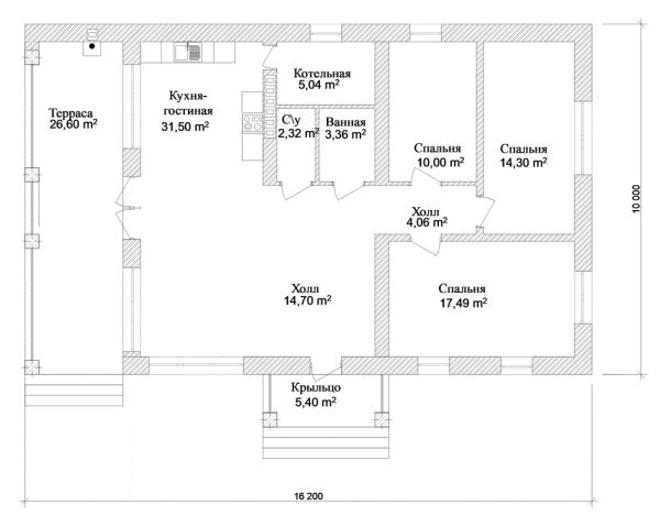 15. Проект дома B-310 Екстерьер Проект дома B-310 - фото 15