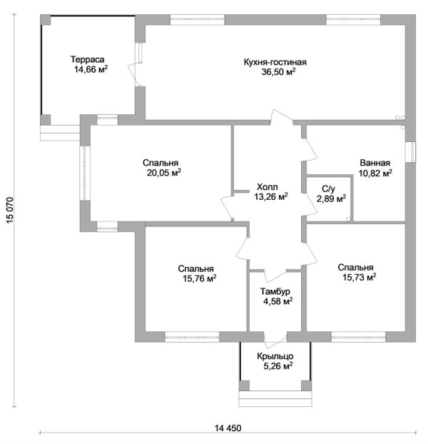 4. Проект дома B-312 Екстерьер Проект дома B-312 - фото 4